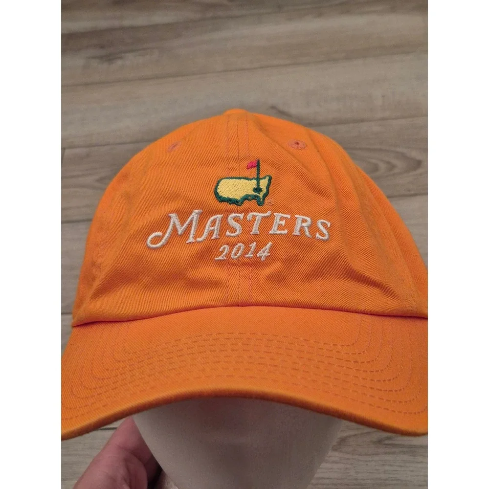 Masters 2014 Golf Hat Orange Adjustable Strapback Tournament Baseball‎ Cap